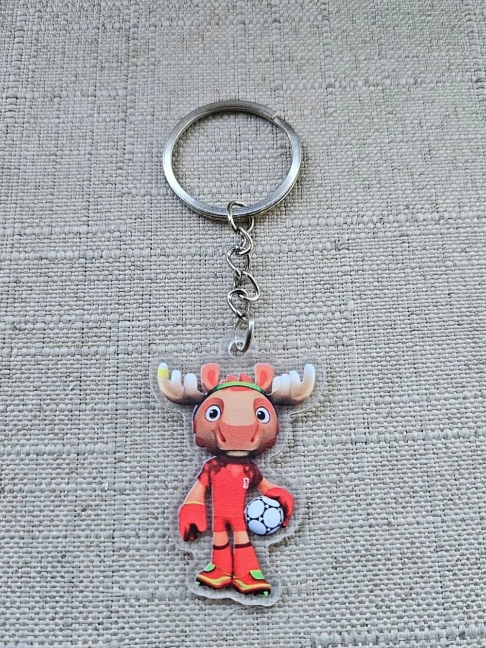 Fifa World Cup Key Chain Orange Maple The Moose MAscot Keys Holder Unbranded